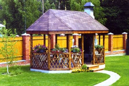 беседка из обрезной доски | Outdoor pergola, Backyard gazebo, Backyard pavilion